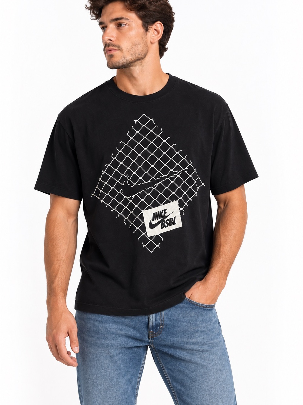 Nike BSBL Men’s XL Black Baseball Graphic T-Shirt Streetwear Tee